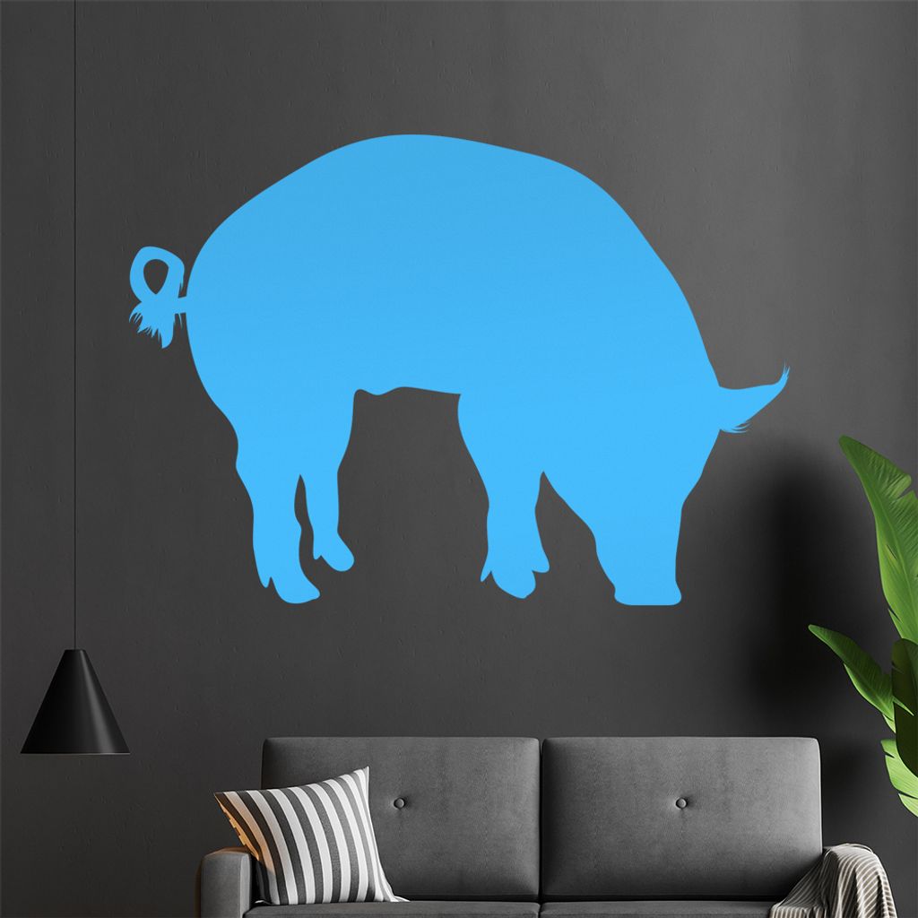 KIWISTAR Schwein Ferkel Wandtattoo in 6 Größen - Wandaufkleber Wall Sticker - Dekoration, Küche, Wohnzimmer, Schlafzimmer, Badezimmer