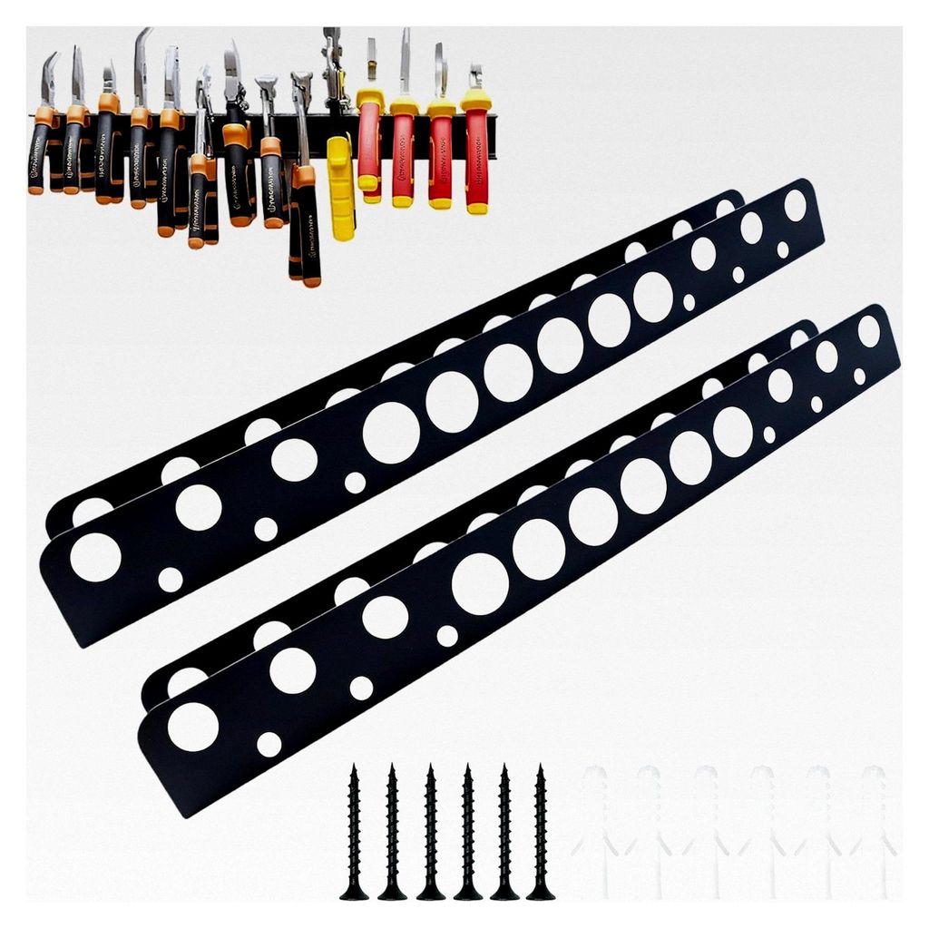 2 Stück Zangenhalter Wandhalterung, Schraubenzieher Halterung, Werkzeug Wandhalter, mit Schrauben und Expansionsrohr, Zangenschlüssel Organizer, ...