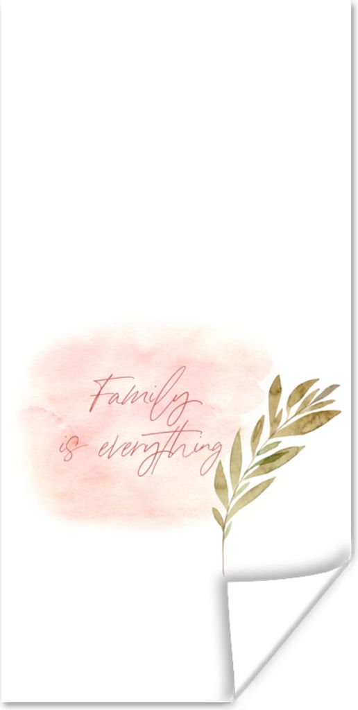 MuchoWow Poster Zitate - Familie - Familie ist alles - Sprichwörter 80x160 cm - Kinderzimmer