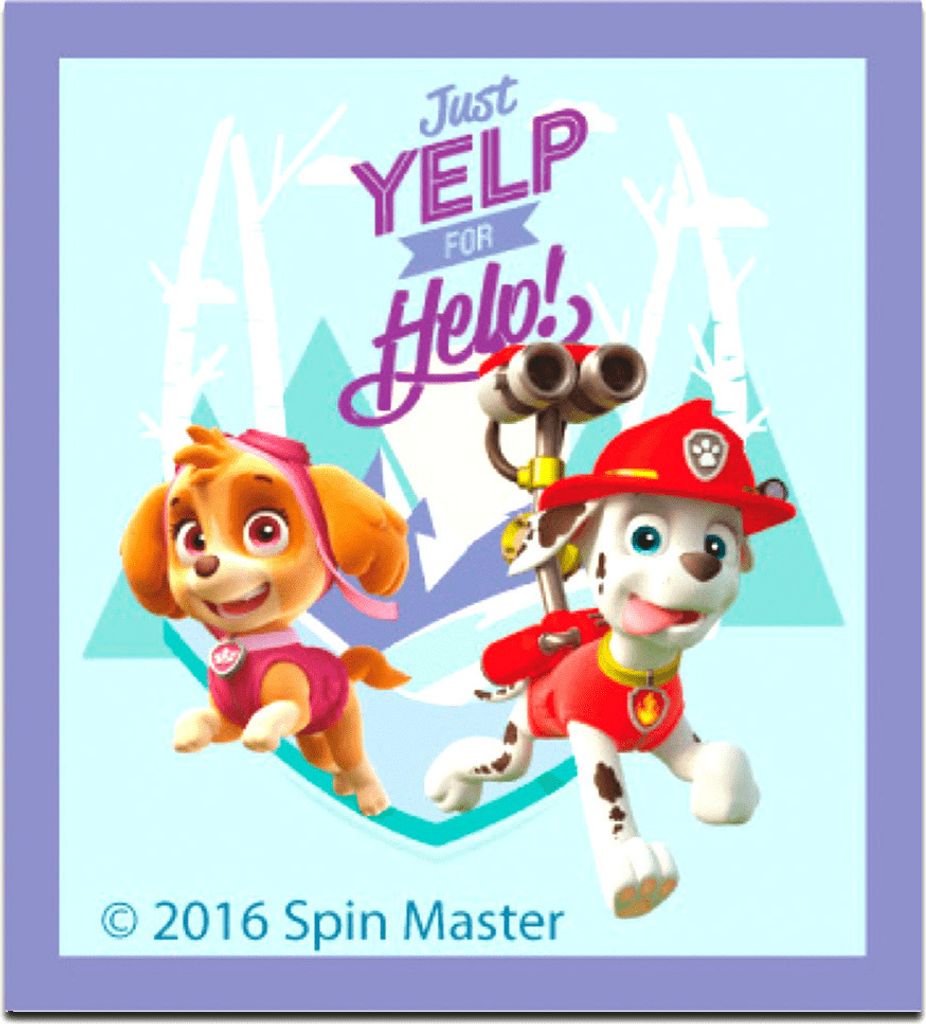 Paw Patrol © Just Yelp For Help - Aufnäher, Bügelbild, Produktbild 