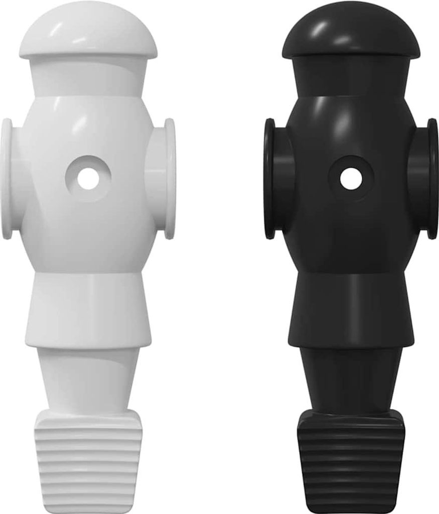 vidaXL Tischfußball Spieler 24 pcs Schwarz und Weiß HIPS
