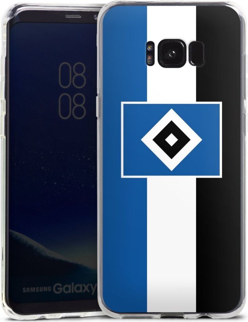 DeinDesign Handyhülle für Samsung Galaxy S8 Plus Silikon Hülle Case Smartphone Schutzhülle HSV Hamburger SV Streifen