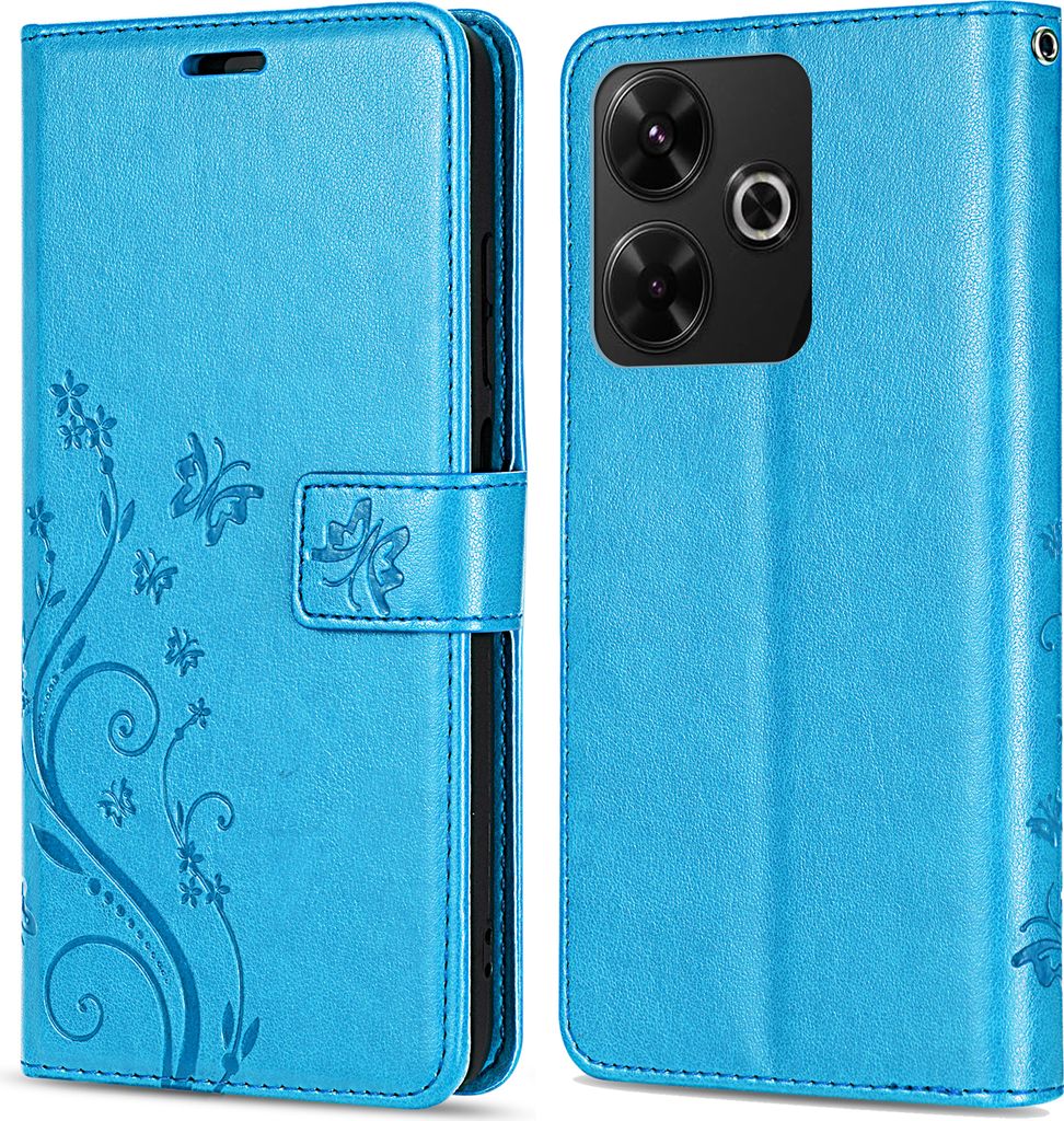 Xiaomi Redmi 13 Handyhülle Wallet Case Flip Cover Tasche Blau