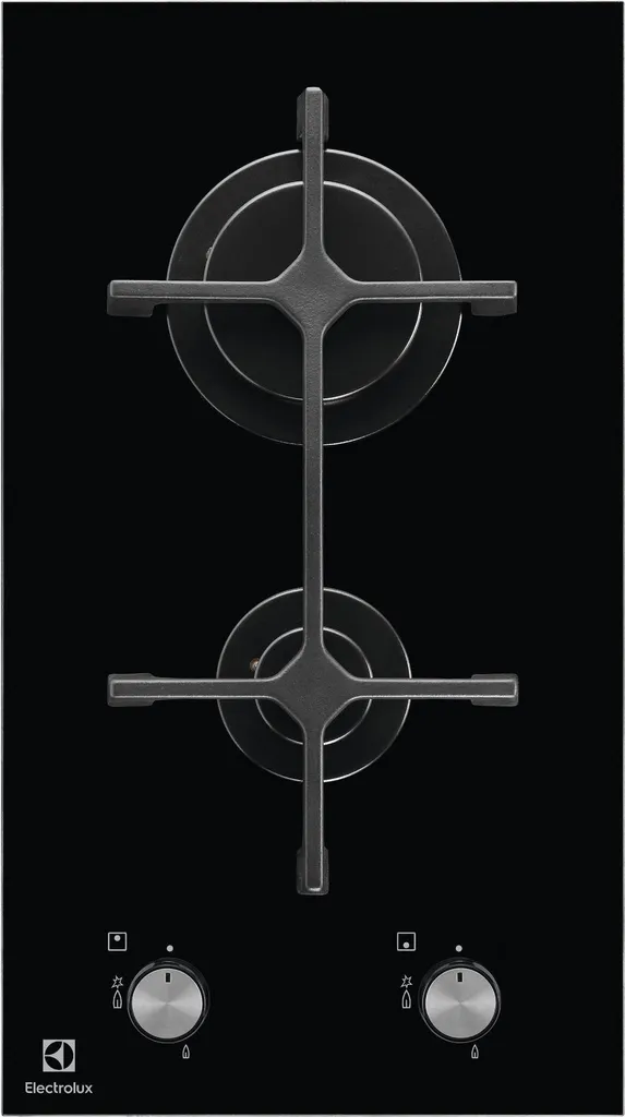 Plaque de Cuisson Gaz 2 Feux Electrolux EGC3322NVK en Verre Noir