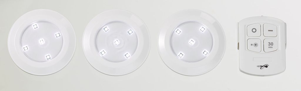 LED-Lampen-Set, 3-teilig mit Fernbedienung - Haushaltshelfer