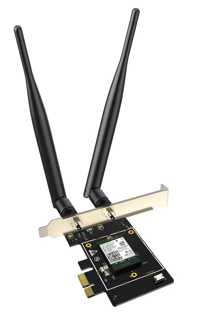Tenda E33 AX5400 WiFi 6E Scheda di Rete PCIe | Chipset Intel Alta Velocità