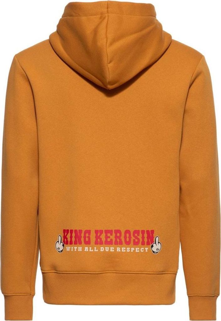 King Kerosin Hoodie «Never Fuck A Fucker» yellow L