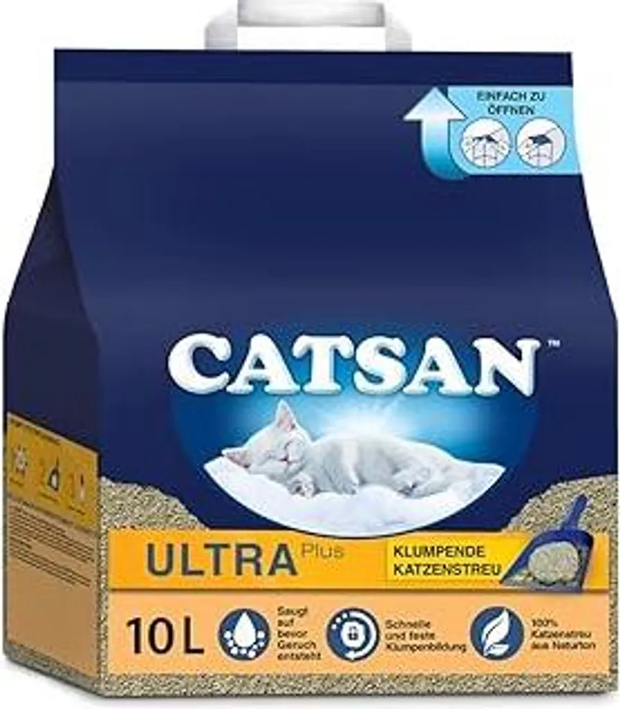 Lettiera Catsan Ultra Plus 10 Litri: Addio Odori con Argilla Fine