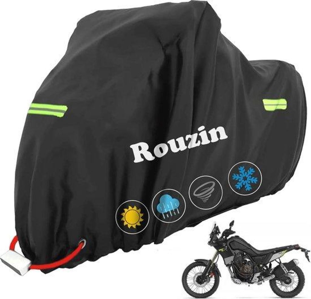 Grande telo impermeabile per moto, riflettente, 245x105x125 Immagine del prodotto 