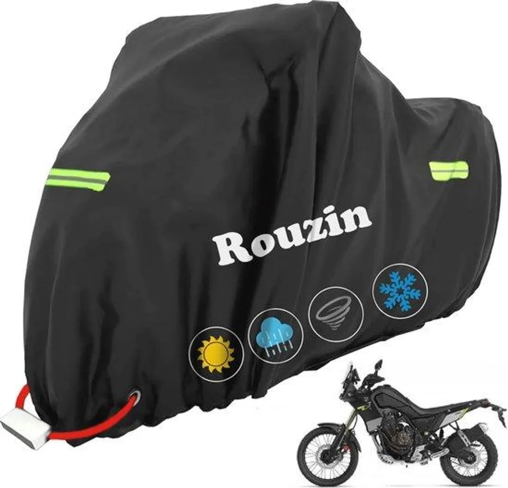 Bâche moto imperméable XL réfléchissante haute résistance 245cm noire