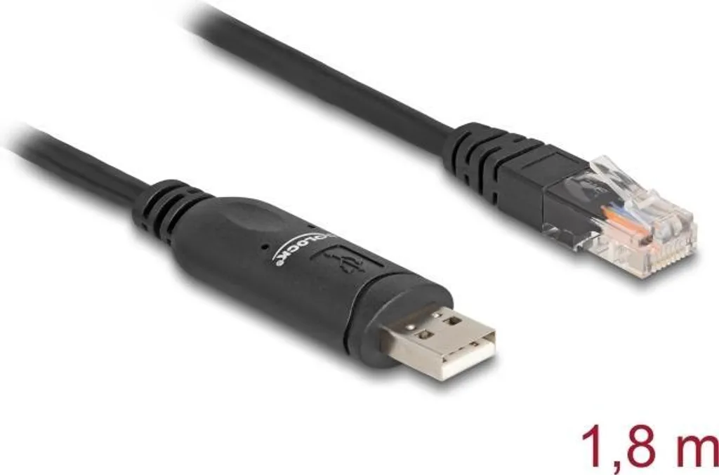 DELOCK Adapter USB 2.0 Typ-A St. > 1x seriell RS-232 RJ45 St