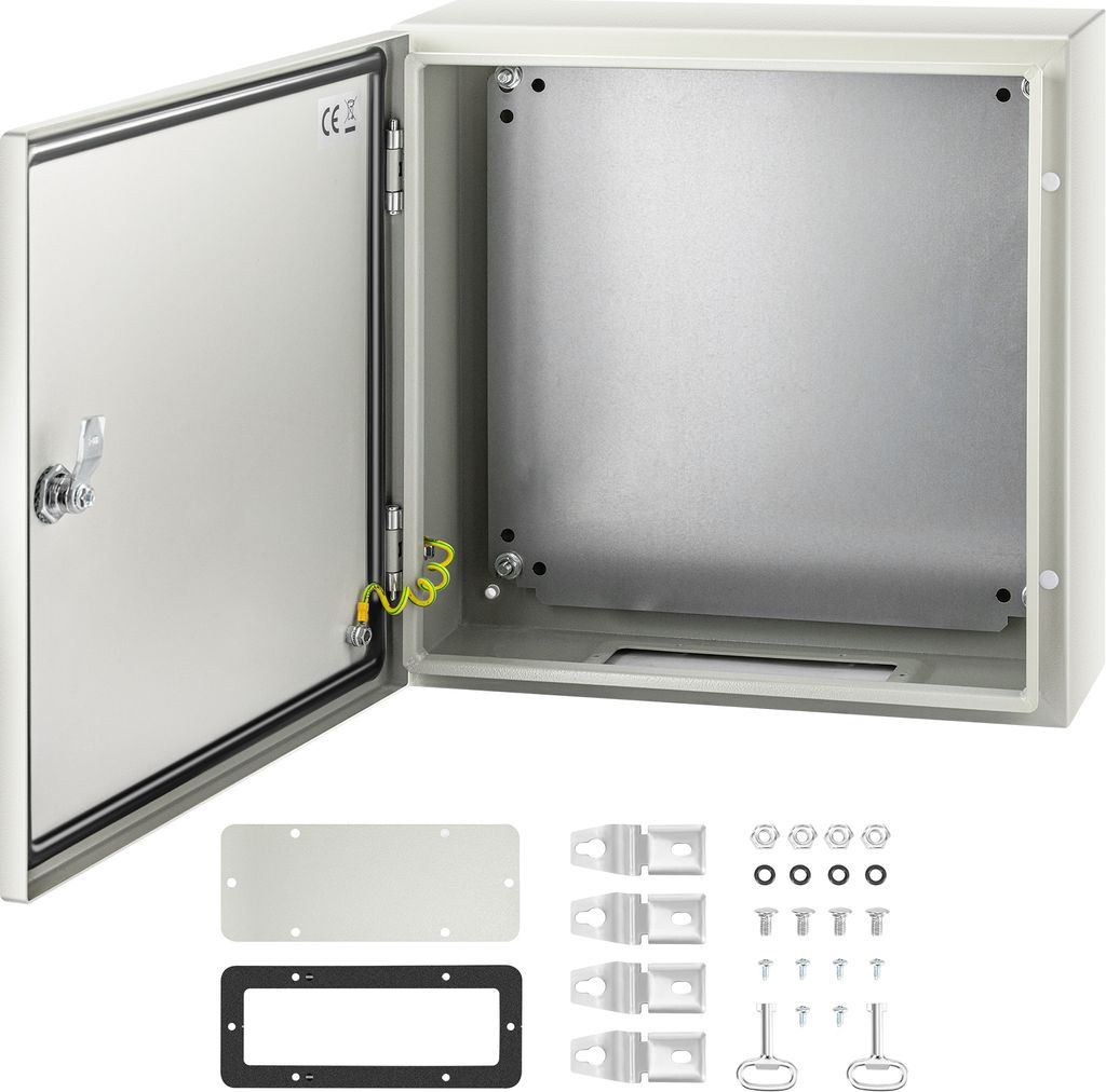 SucceBuy NEMA-Stahlgeh?use 16x16x6 Zoll NEMA 4X wasserdichter staubdichter Schaltkasten, Anschlussdose fš¹r Innen- und Au?enbereich, Stahl, IP66,...