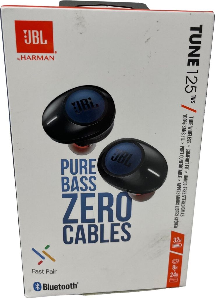 JBL Tune 125 TWS Bluetooth Kopfhörer Blau Ohrhörer Wireless Produktbild