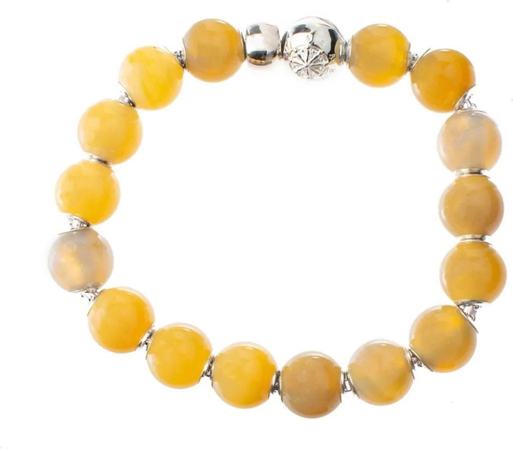 Bracciale Da Donna Thomas Sabo In Argento 925 Con Charm Club: Perle Verdi, Diaspro, Occhio Di Tigre - Eleganza Autunnale - 3