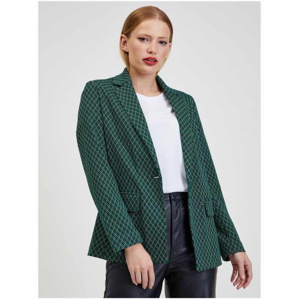 Orsay Dunkelgrüne gemusterte Damenjacke 482451-867000__36