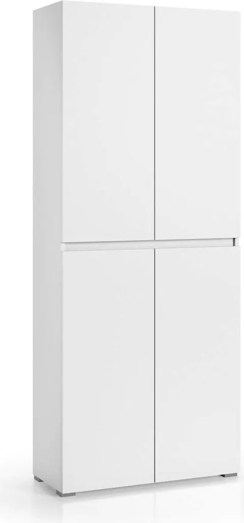 Armoire grande capacité Arro 7 étagères design blanc d'Italie