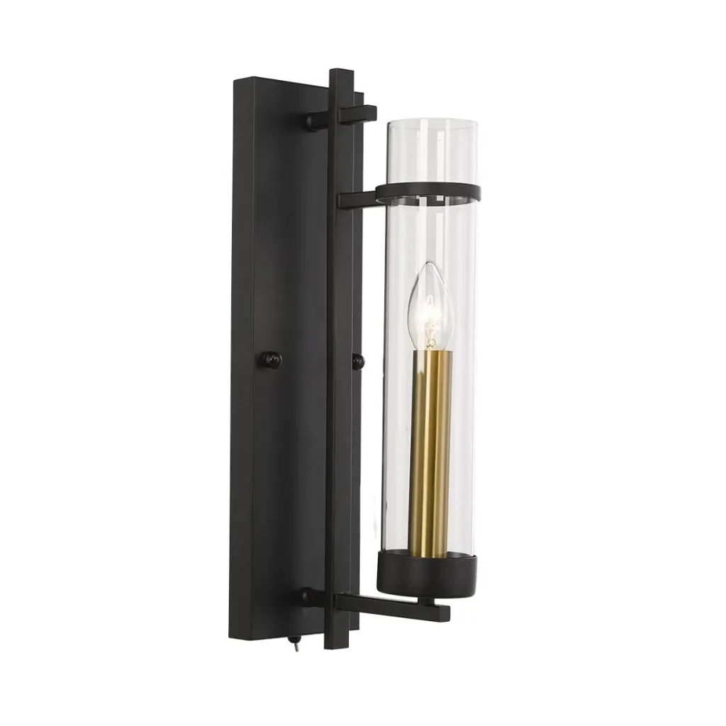 Applique LED noire Aspen Italux : luminaire compact pour petits espaces