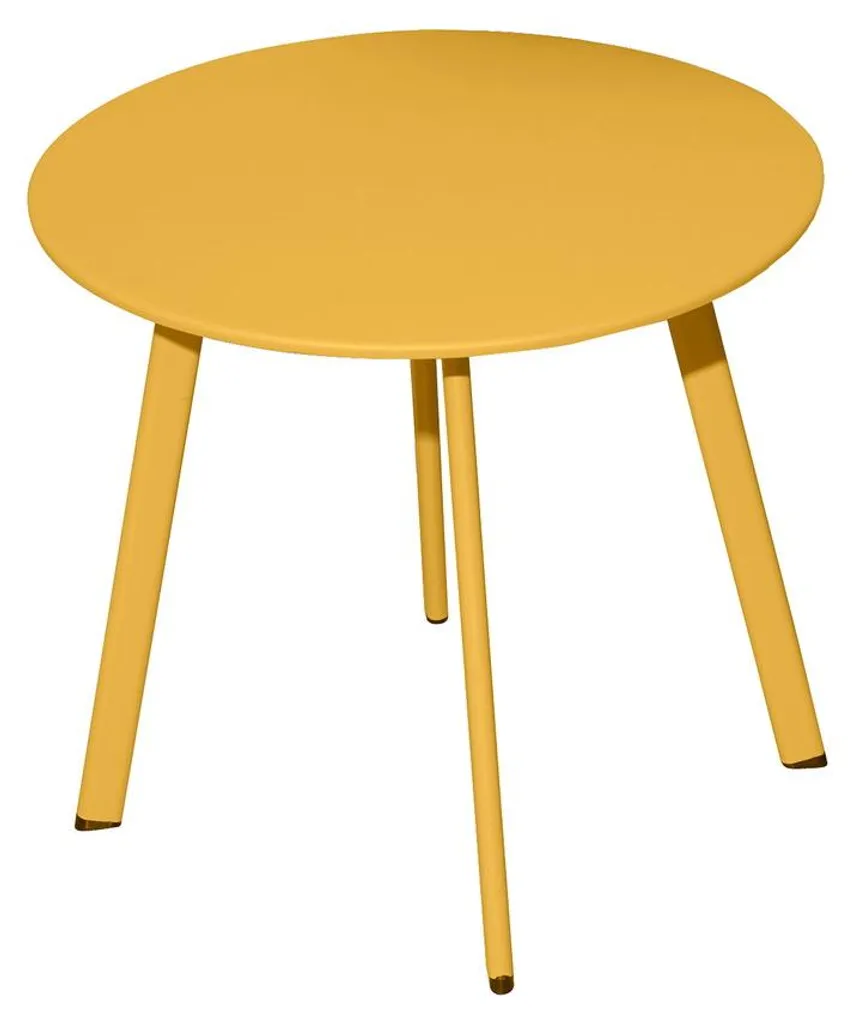 Table de jardin Massaï miel anticorrosion pour petits espaces 40cm