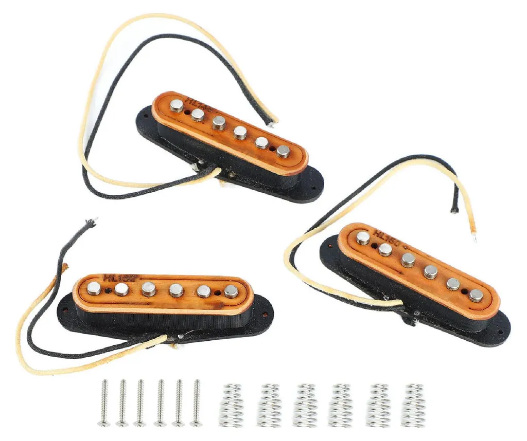 Set de 3 Micros de Guitare en Érable et Métal pour Guitare 6 Cordes