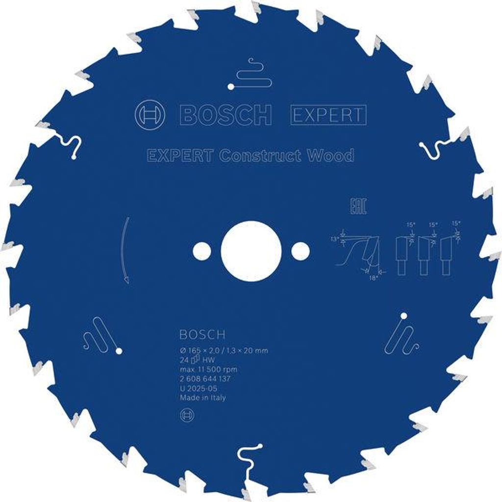 EXPERT Construct Wood Kreissägeblatt, 165x2/1,3x20 mm, Z24 Produktbild 