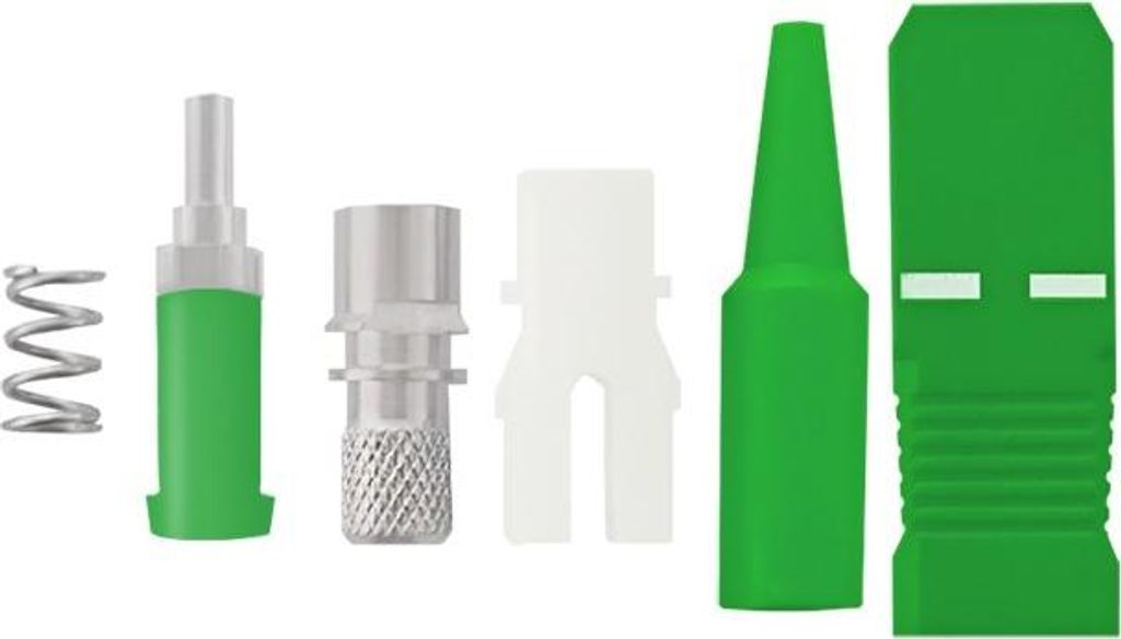 Qoltec SC/APC Glasfaser-Steckverbinder | Singlemode | 0,9 mm