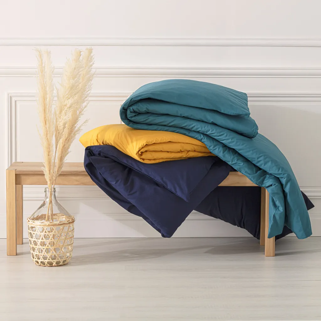 ATMOSPHERA Créateur d'intérieur - Housse de Couette Intérieur 240x220cm Céladon pas cher