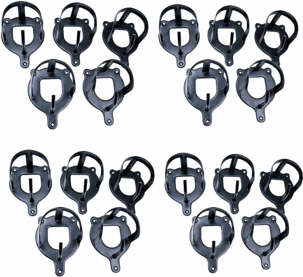 Trensenhalter im Set mit 20 Stück schwarz Trensenhaken Zaumzeughaken mit Zusatzhaken