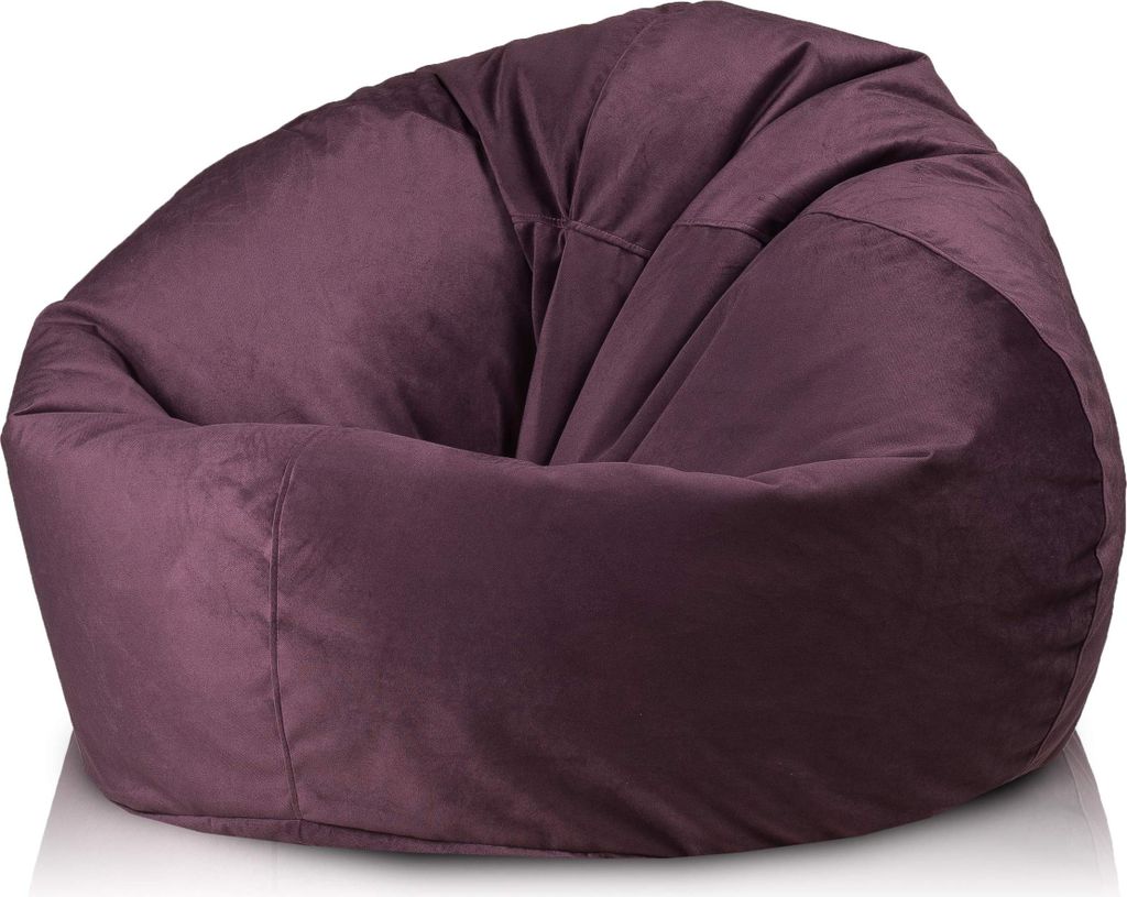 Ecopuf Sakwa, Pouf Sesselsack Größe M, Sitzsack Sessel Innensessel, Sessel 90x50, Weinrot A45