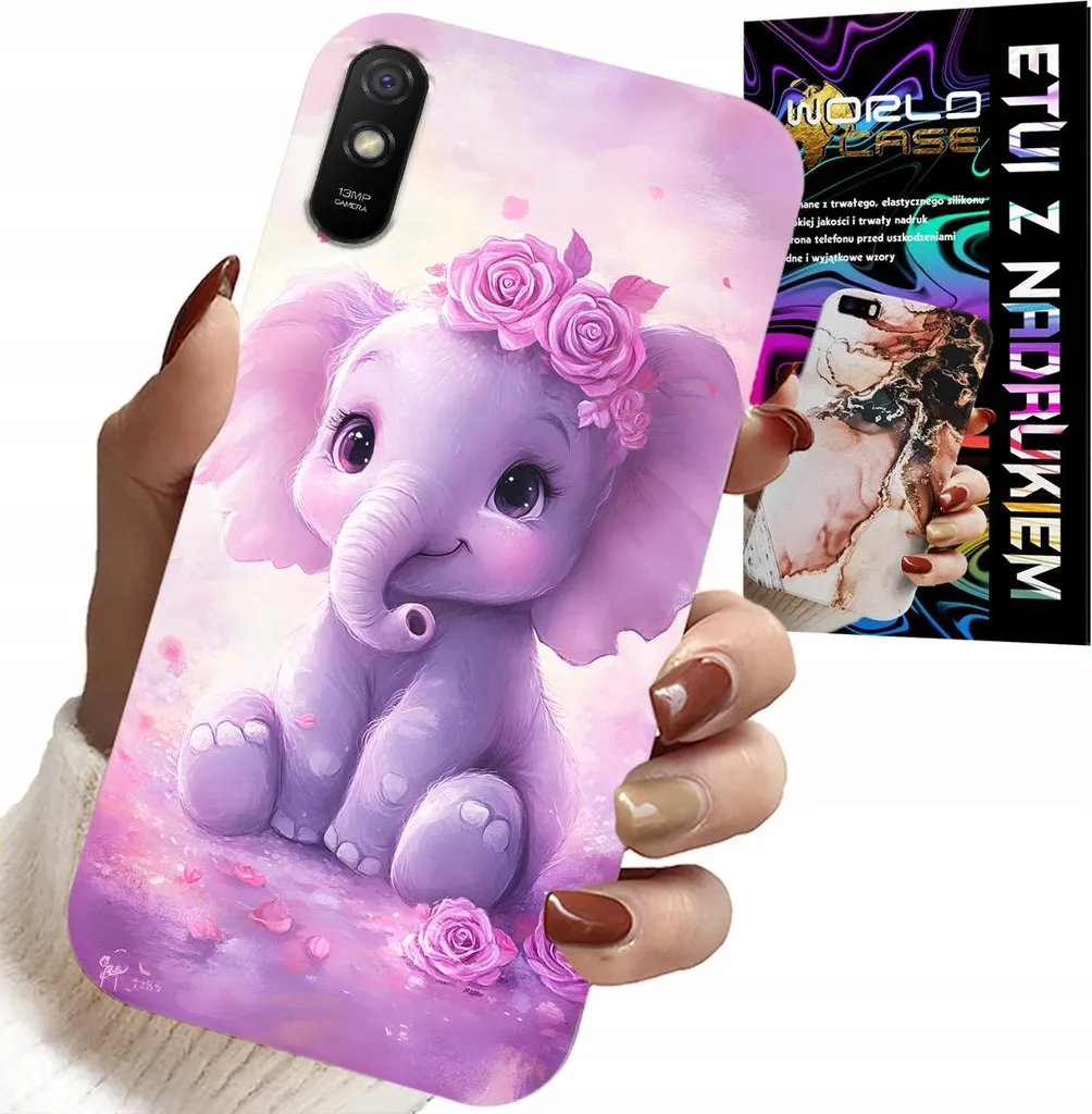 Cover Libro Redmi 9A Elefante Rosa - Funzionalità e Stile per Te