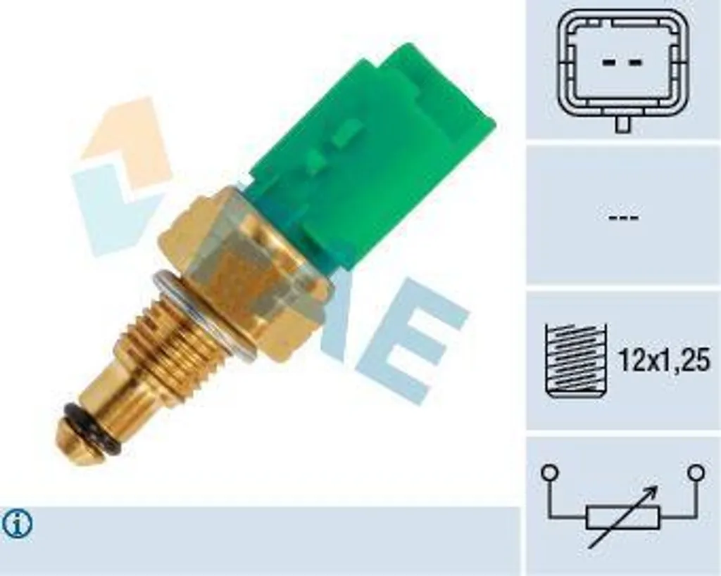 FAE 33695 Sensore temperatura liquido di raffreddamento OE 1920NH compatibile con Thalia, Scenic, Modus, Megane, Kangoo, Fluence, Clio, RCZ, 5008, 407, 308, 307, 3008, NV200, Note, Micra, Kubistar, Almera, Carnival, Terracan, Transit, Mondeo, Focus, Scudo, Logan, Duster, C5, C4, C4er - 1