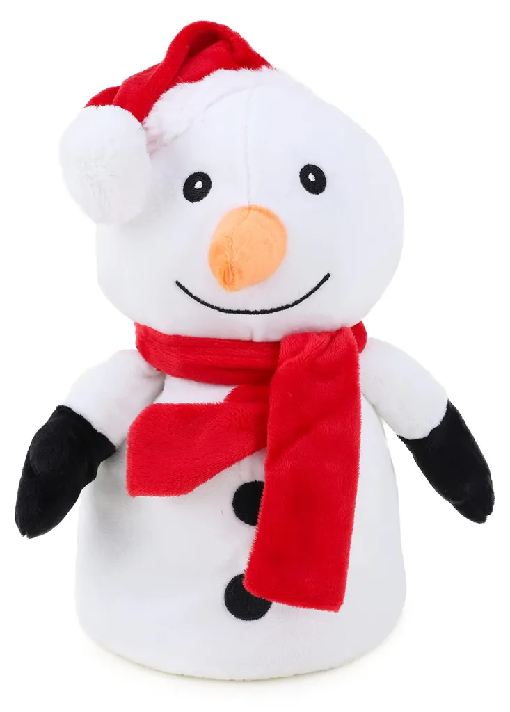 Butée de porte Bonhomme de Neige 25cm - Décoration Noël en tissu lourd