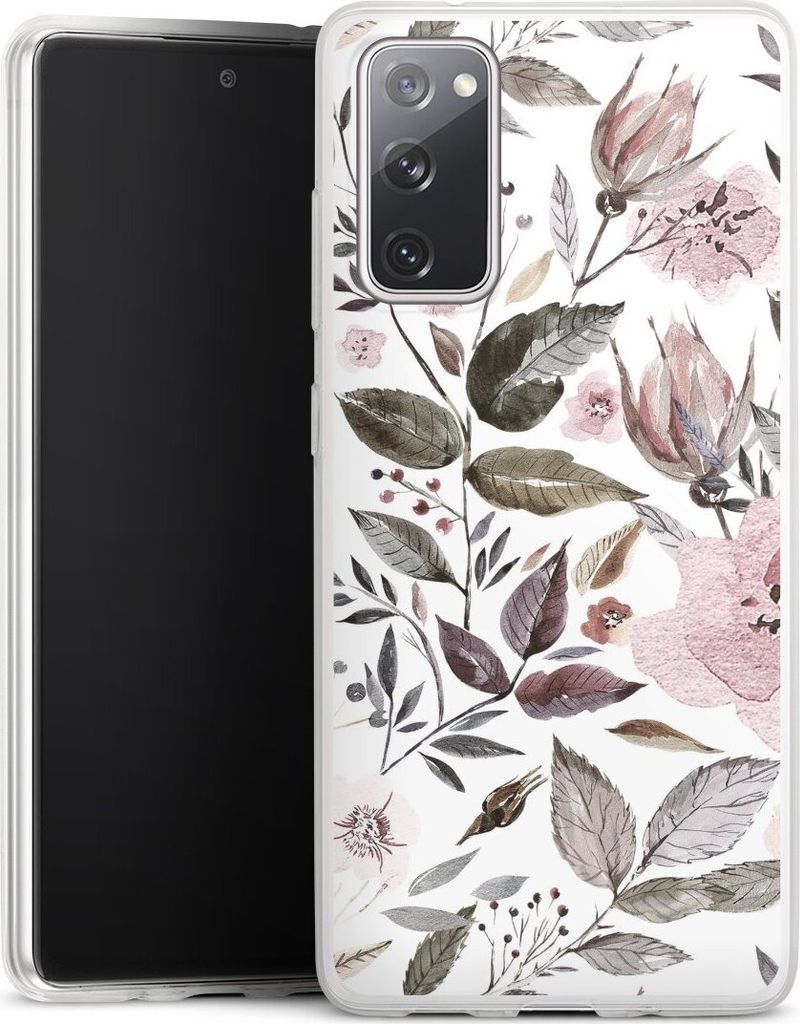 DeinDesign Slim Hülle für Samsung Galaxy S20 FE Silikon Case Ultra Dünn Handyhülle Blumen Pastell Wasserfarbe