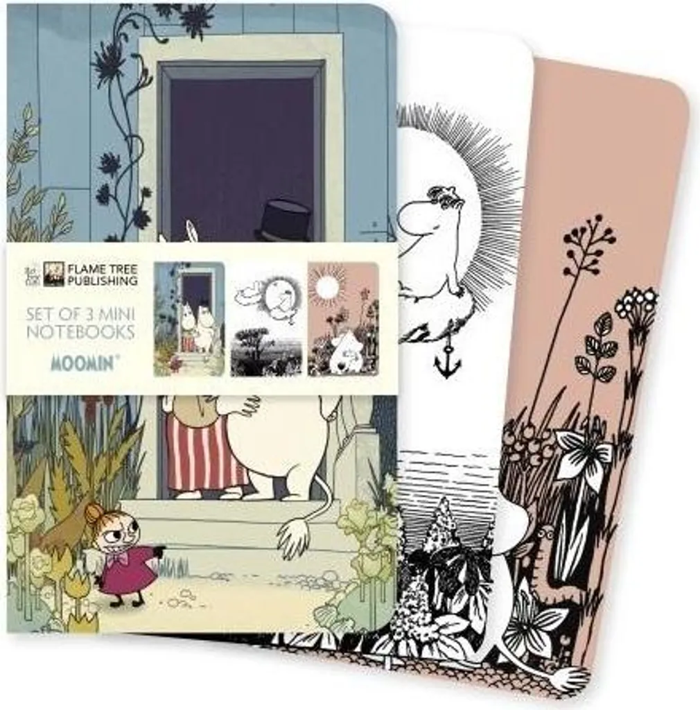 Set 3 Quaderni Tascabili Moomin 9x14.5cm - Stationery di Alta Qualità