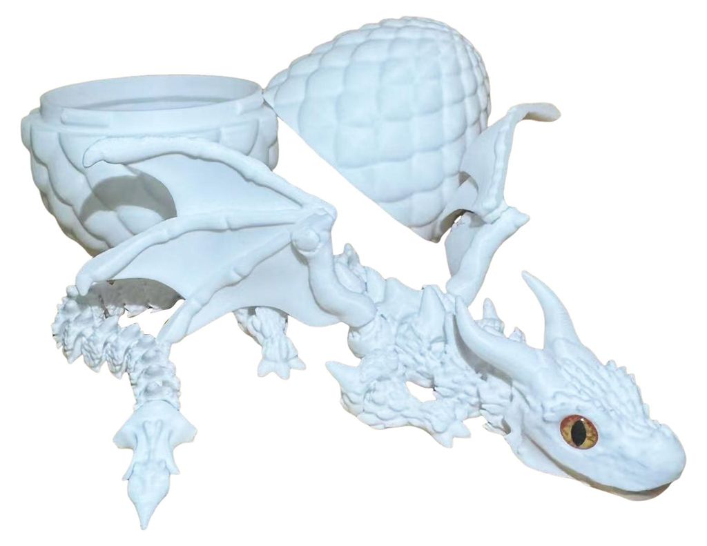 3D-gedruckter geflügelter Drache, bewegliches Drachen-Fidget-Spielzeug mit Hörnern, Drachenmodell mit flexiblen Gelenken zur Schreibtischdekorati...