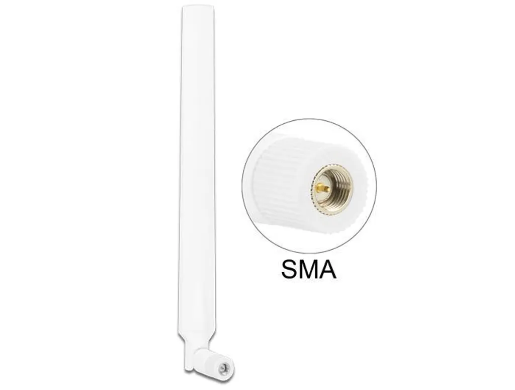 DeLOCK 88977 Antenna Omnidirezionale 4 dBi Bianca per LTE/GSM/SMA