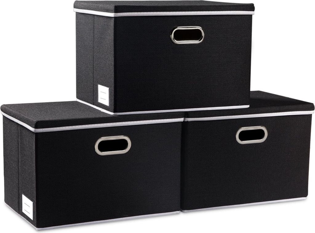 Große Faltbare Aufbewahrungsboxen mit Deckel - Platzsparende Organizer für Zuhause und Büro