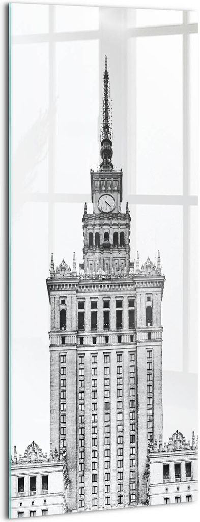 Designer Glasbild - Wandbild - Glas Bild - 50x125 cm - Palast Der Kultur Und Wissenschaft