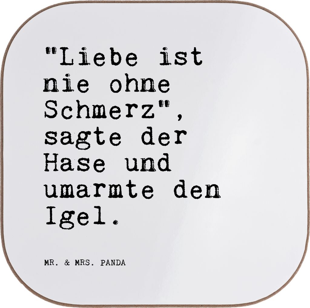 Mr. & Mrs. Panda Tassenuntersetzer "Liebe ist nie ohne... - Produktbild 