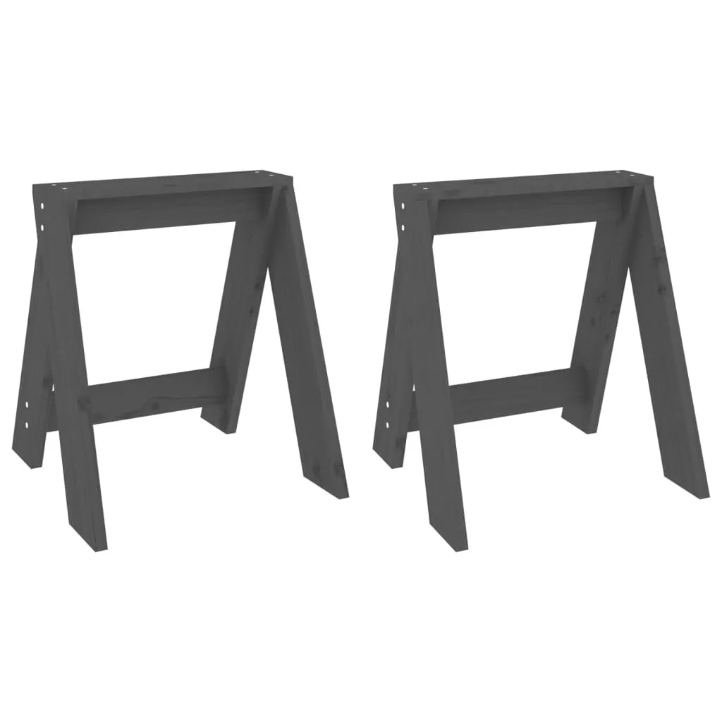 Set 2 Sgabelli SYFAX Legno Massello Pino Grigio 40x40x45cm | Arredo Casa