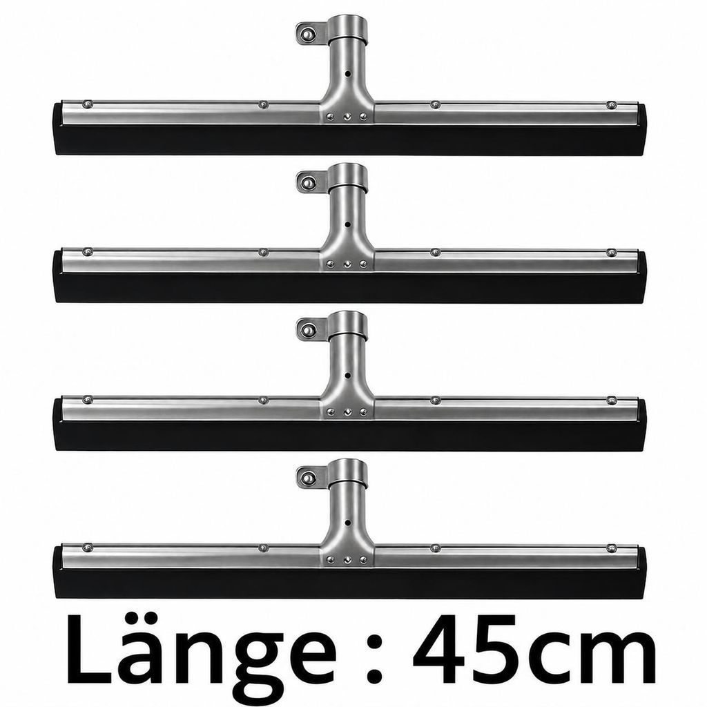 Wasserschieber Bodenabzieher Bodenwischer Gummilippe 4 Abzieher 45cm ohne Stiele