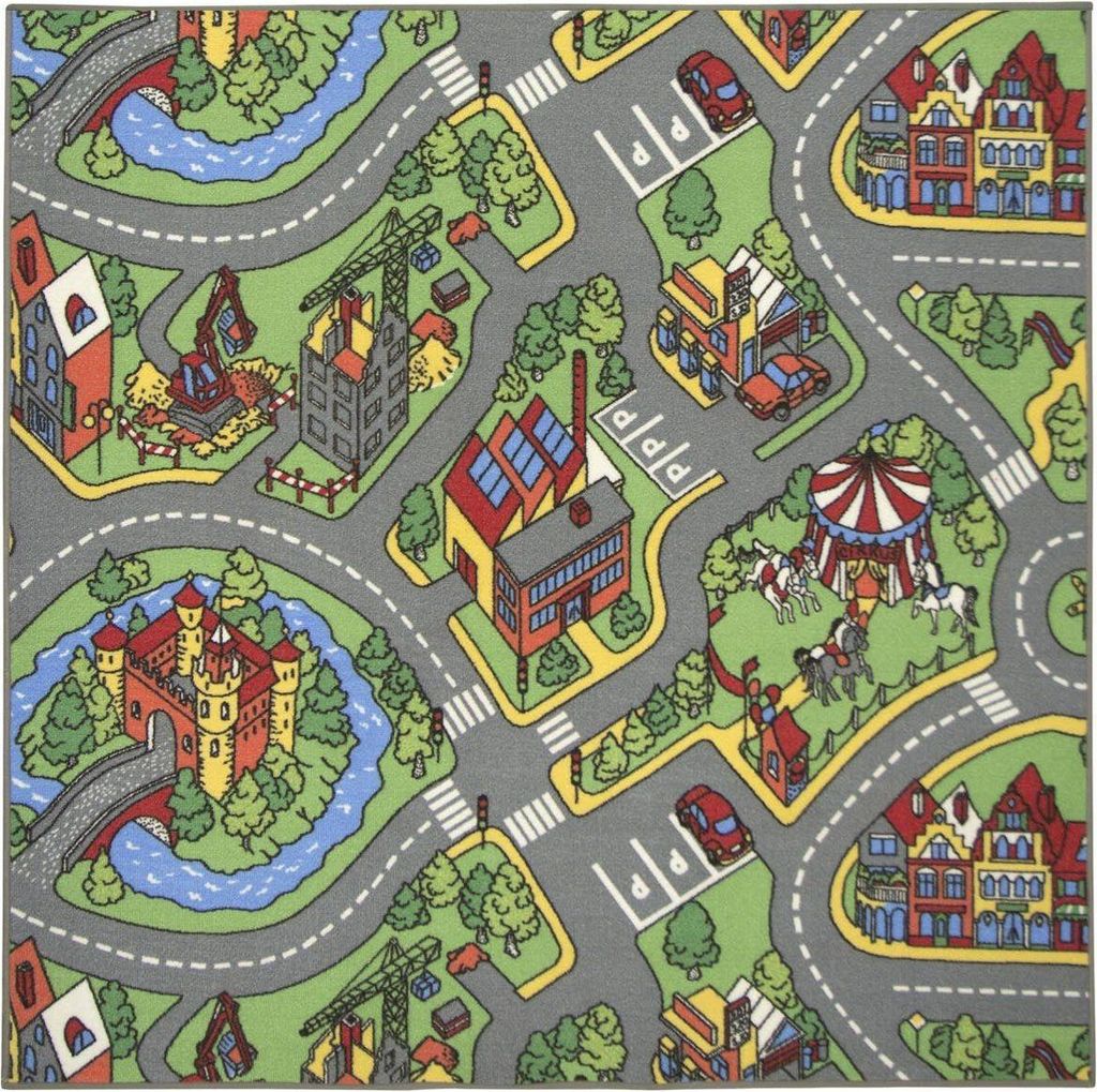150x150 cm Dywan dziecięcy Zabawny plac miejski Zdjęcie produktu 
