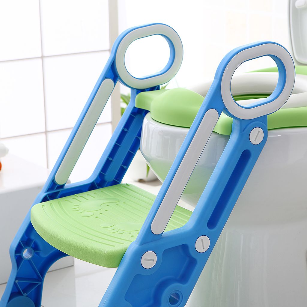 WC-Sitz-Einlagen Töpfchentrainer Toilettensitz Kinder Töpfchen Training  Sitze Anti-Rutsch PU Gepolstert Kissen mit Griff