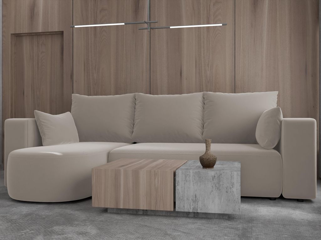 4ALL HOME Ecksofa mit Schlaffunktion Tivo 246x145 cm - Couch - Sofa mit Bettkasten - Eckcouch - L-Form - Schlaffsofa - Schlafsofa mit Bettkasten - ...