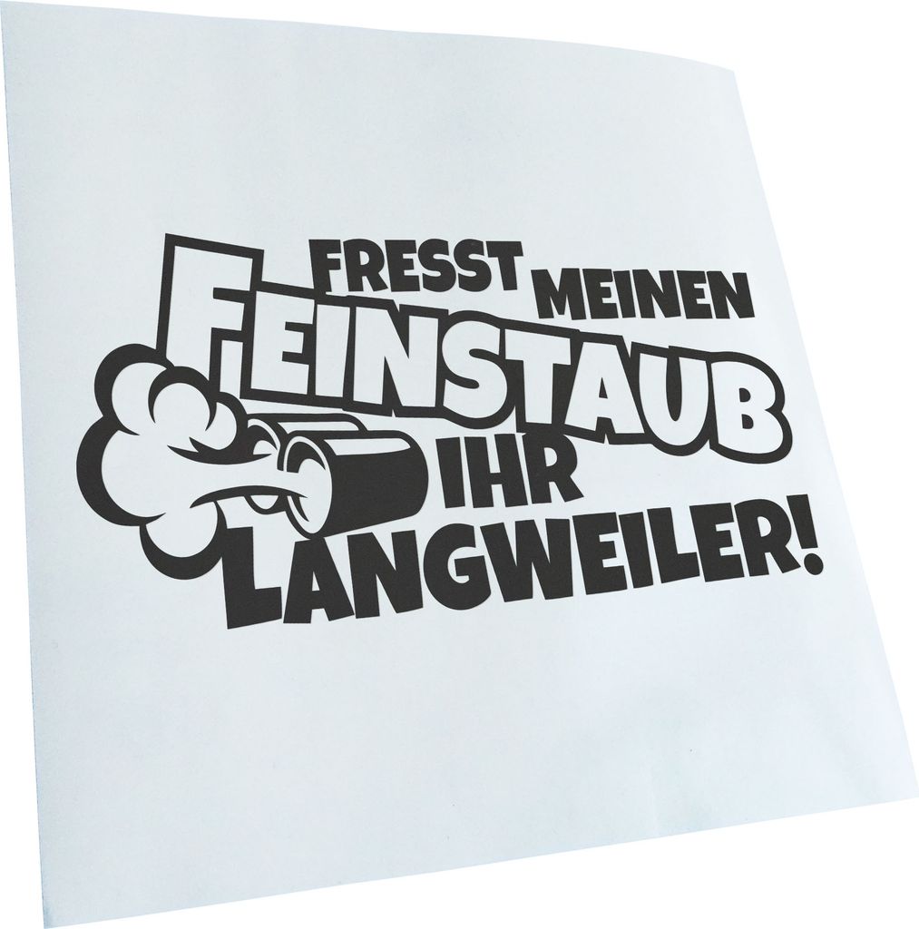 Kiwistar - Autoaufkleber - Fresst mein Feinstaub M2 - Dunkelgrau - 50x25cm - Aufkleber für Auto, Laptop, Fahrrad, LKW, Motorrad mehrfarbig JDM Dec...