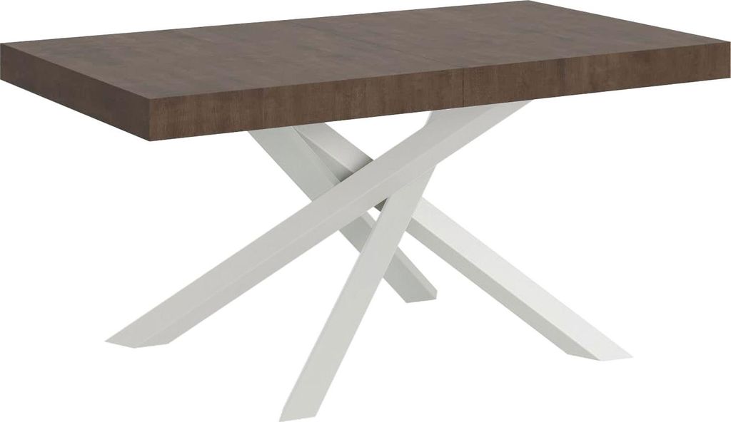 ITAMOBY - Ausziehtisch 200/460x90 cm Volantis Nussbaum Tischbeine Weiß