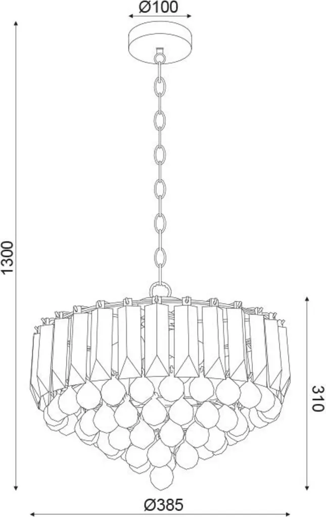 Luminaire suspendu SF175323PG ACA avec diffuseur acrylique premium - 2