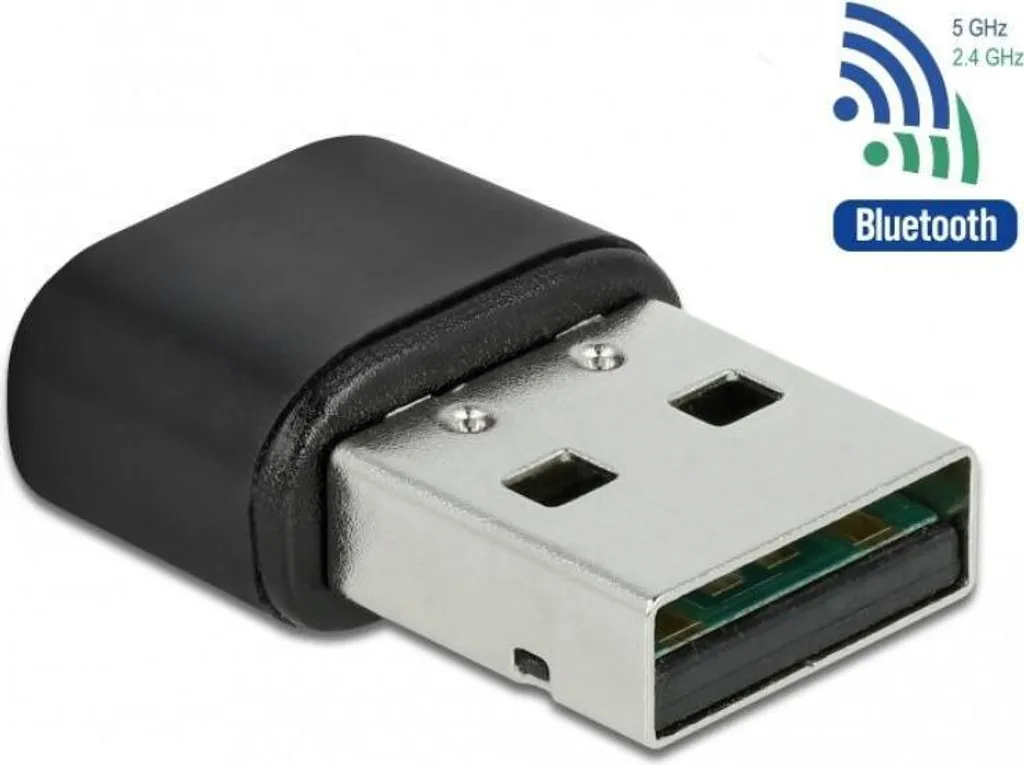 Adaptateur Sans Fil USB AC433 Mbps avec Bluetooth 4.2 Intégré Delock - 4