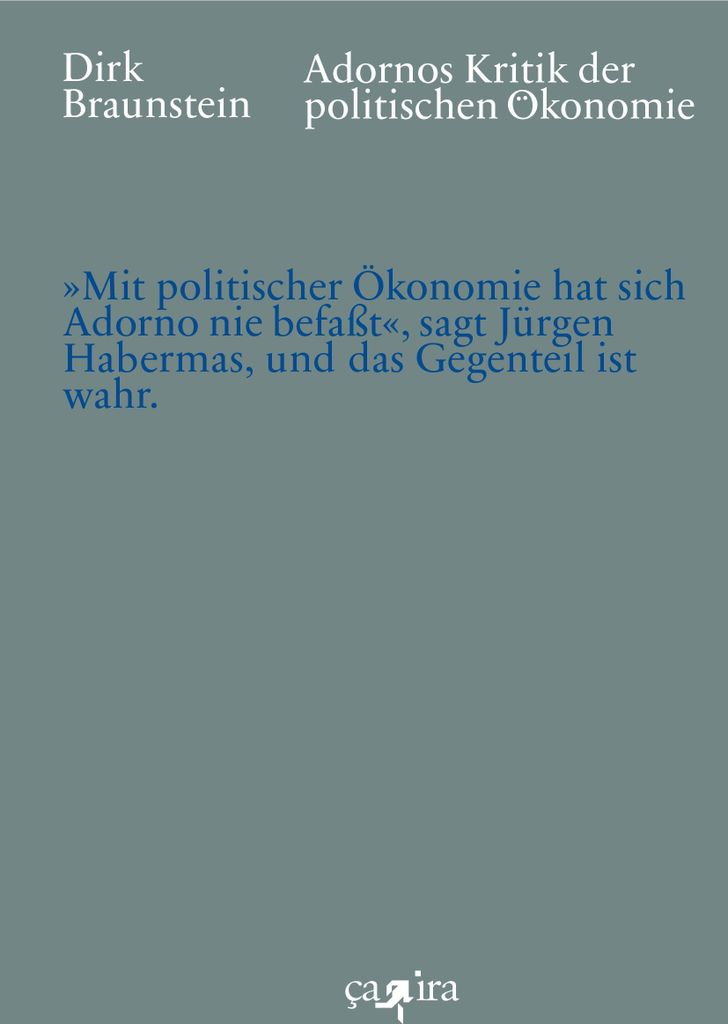 Adornos Kritik der politischen Ökonomie