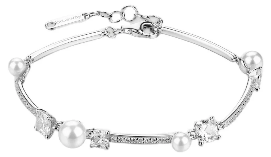 Bracelet argent anti-ternissement zircone perles hypoallergénique