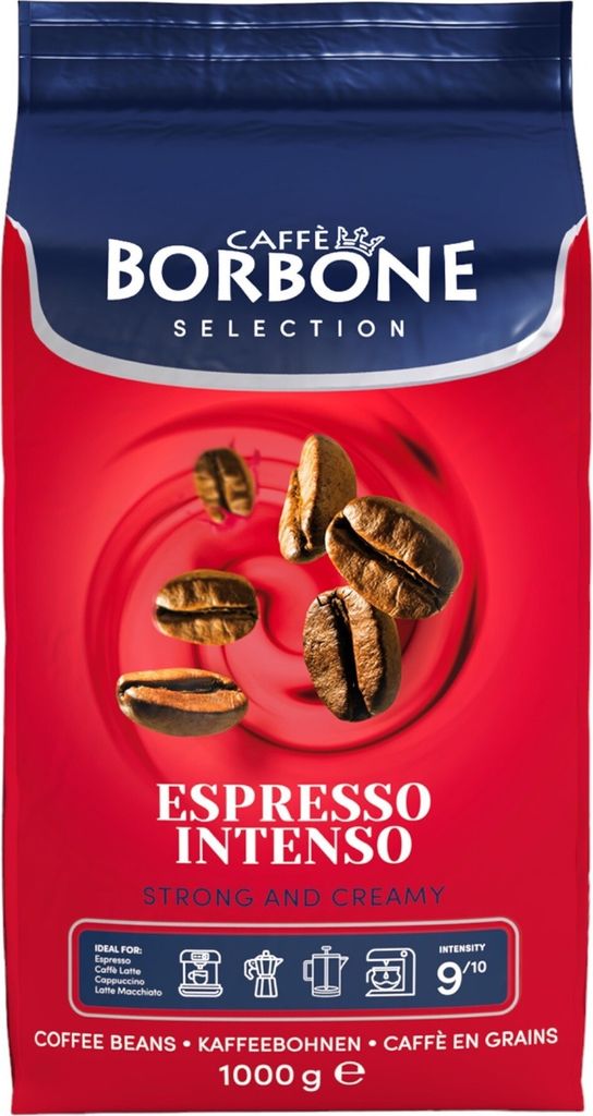 Caffé Borbone Selection Espresso Intenso 1kg | ganz Kaffeebohnen 100% Robusta Bohnen | Vollautomaten und Siebträger